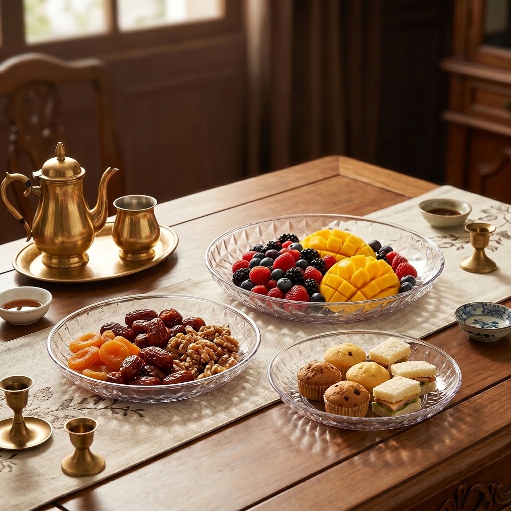 Doorzichtige plastic serveersc - Food Platter Snacks recensie en prijs