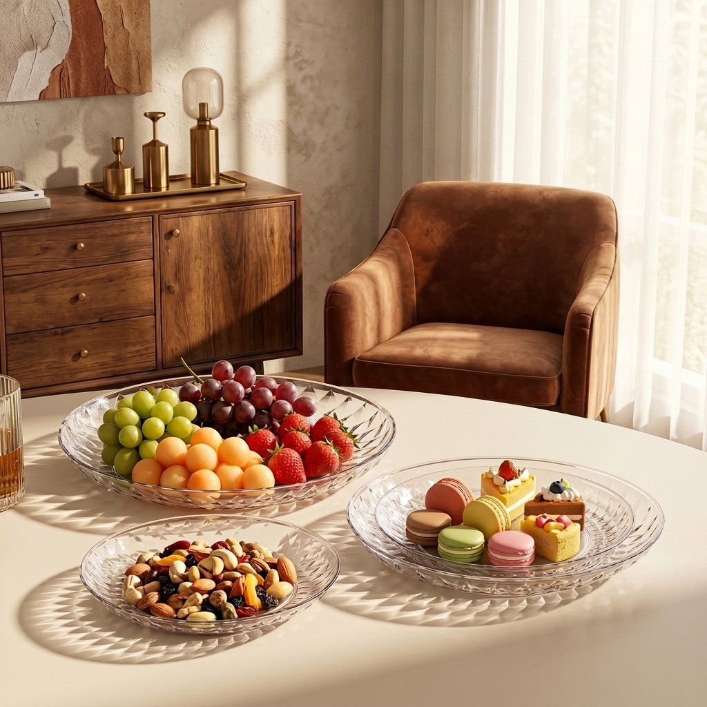 Doorzichtige plastic serveersc - Food Platter Snacks recensie en prijs
