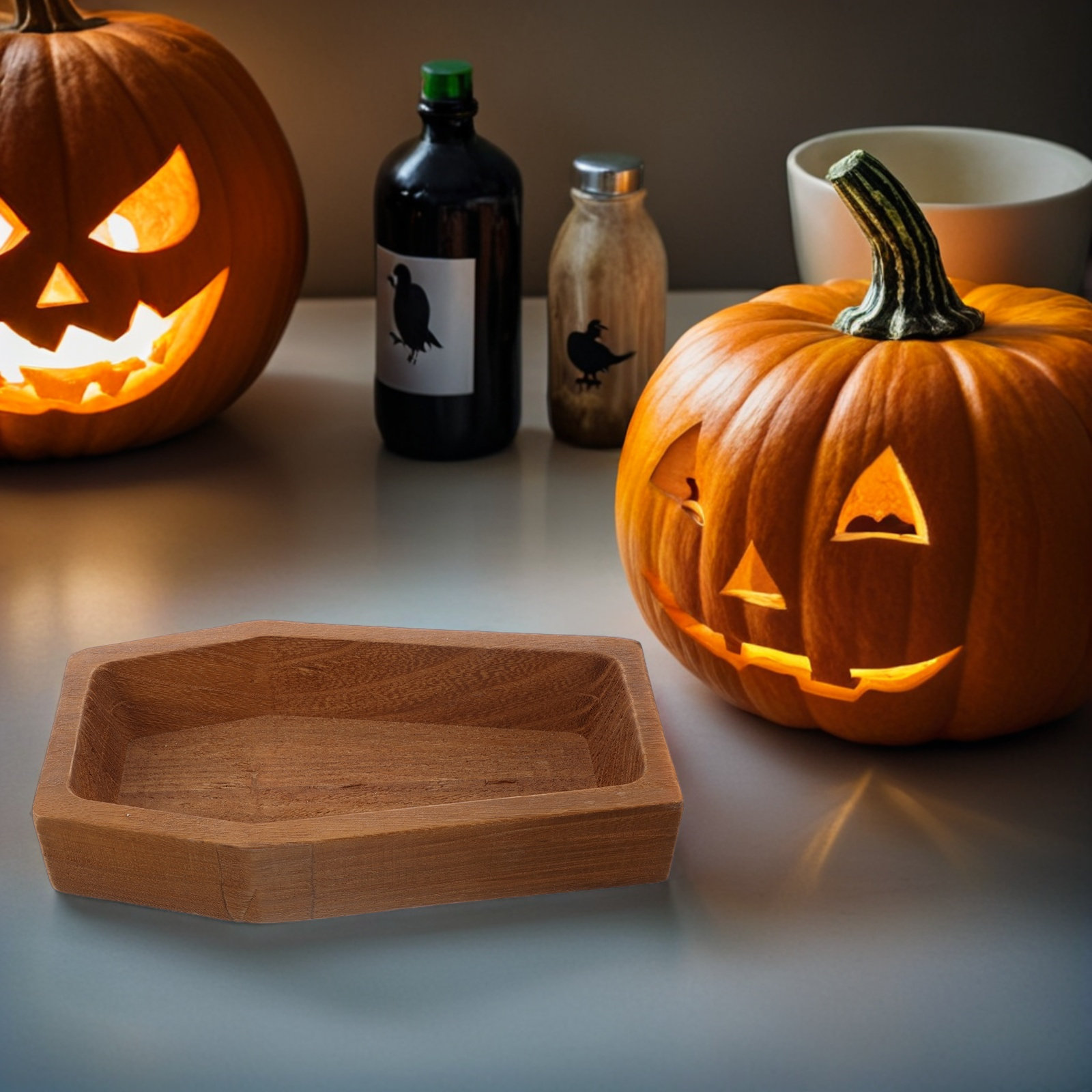 Houten kistvormig serveerschaa - Food Platter Snacks recensie en prijs