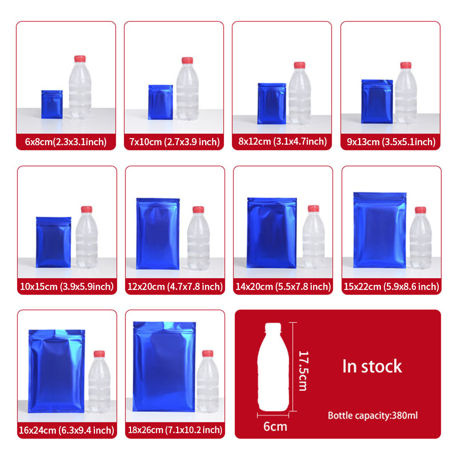 100 stuks matte blauwe folieza - Food And Snacks recensie en prijs