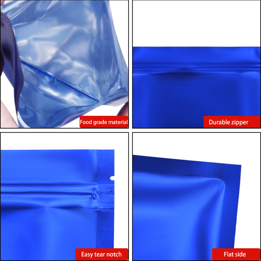 100 stuks matte blauwe folieza - Food And Snacks recensie en prijs